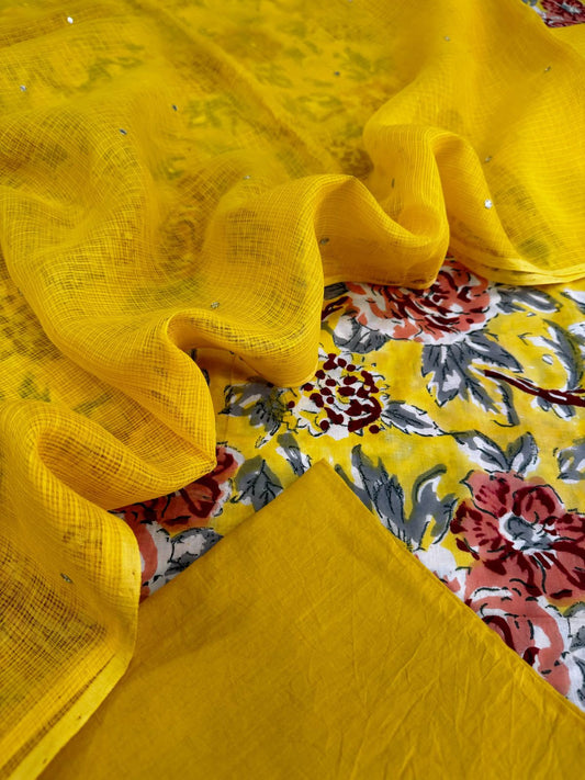 Cotton with Kota Dupatta