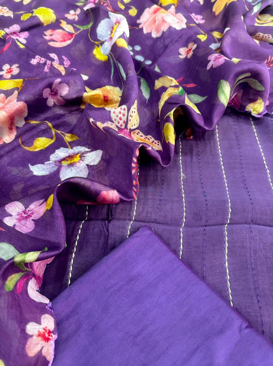 Chanderi Silk Suit