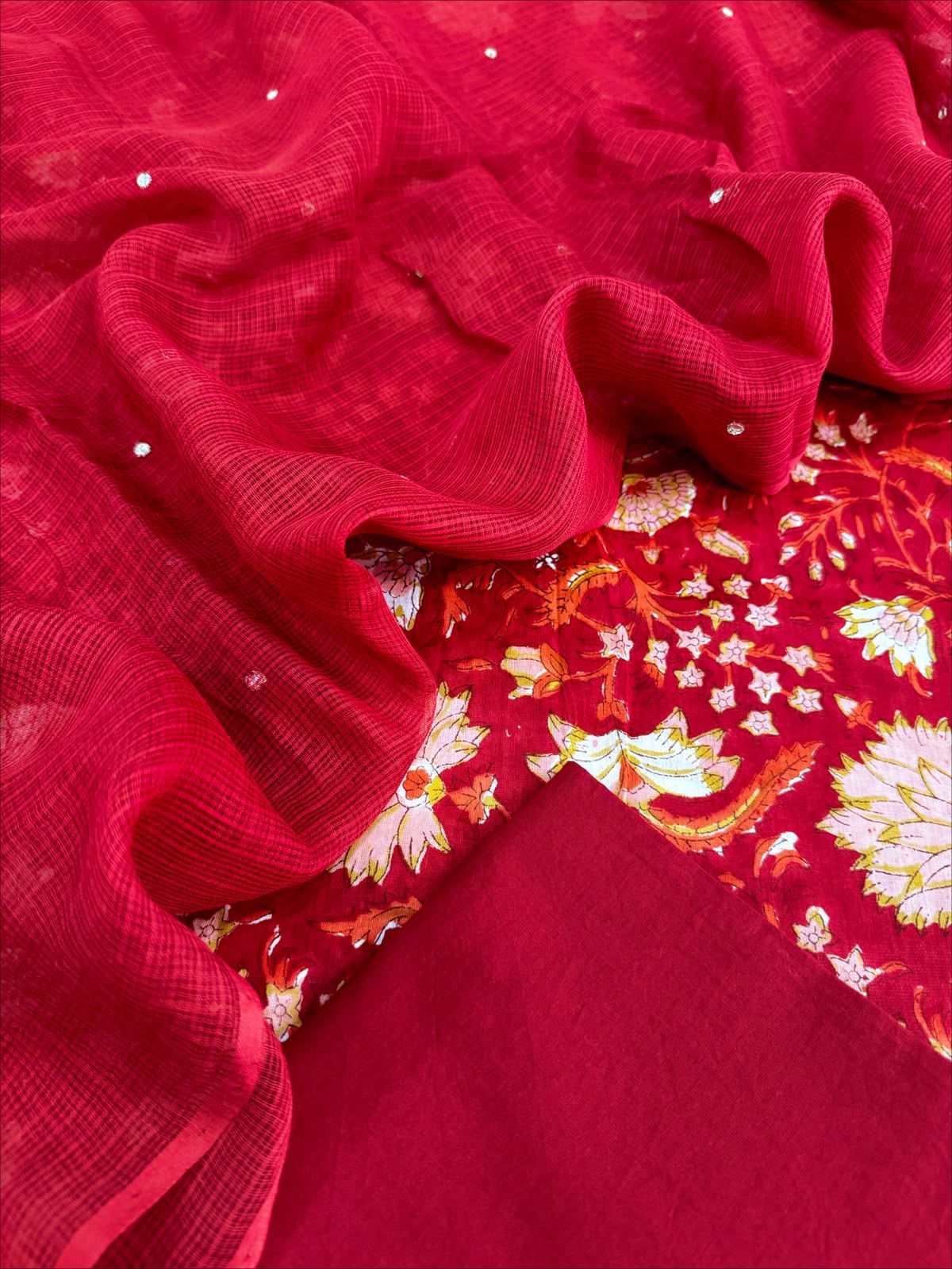 Cotton with Kota Dupatta