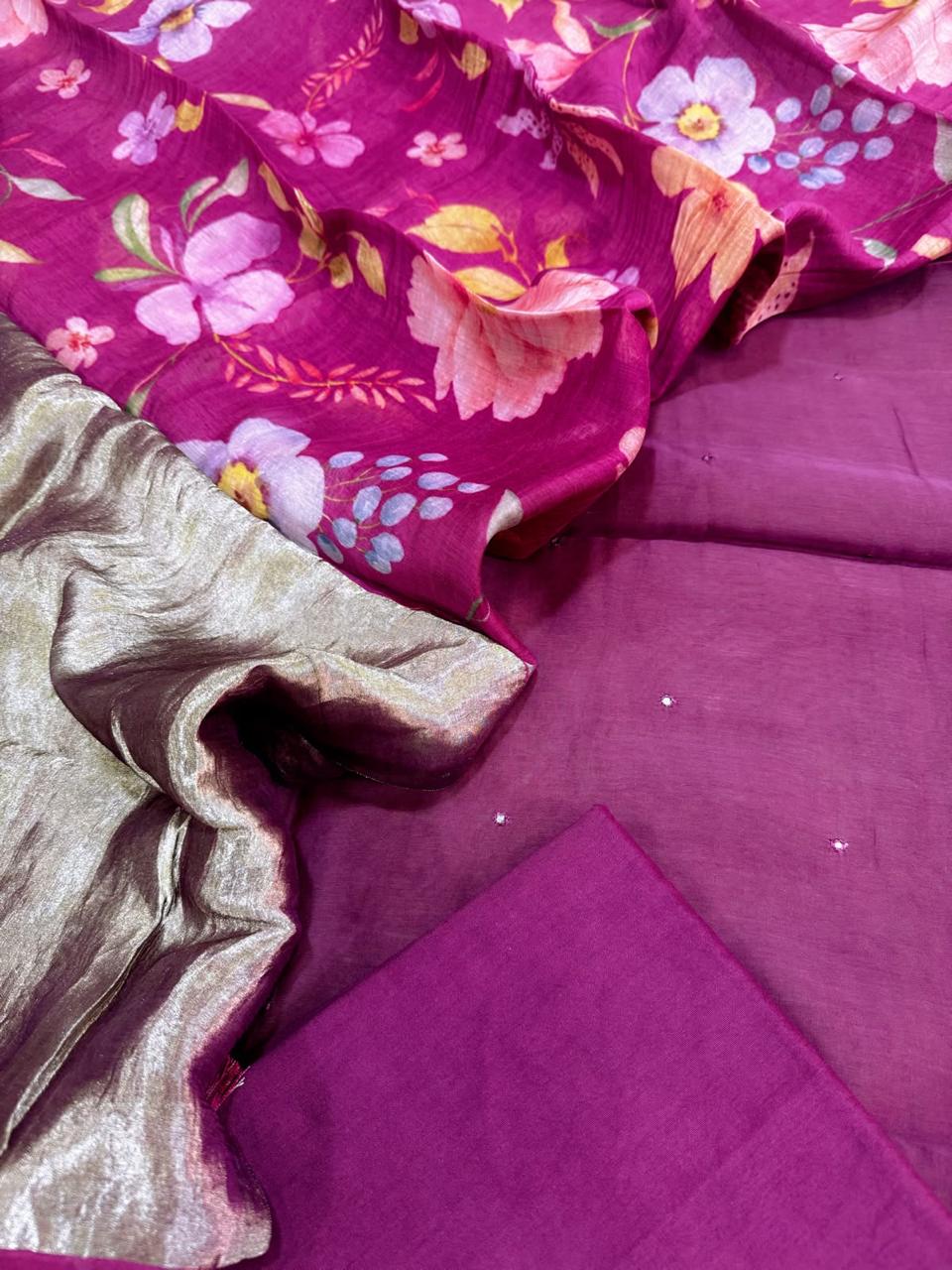 Chanderi Silk Suit
