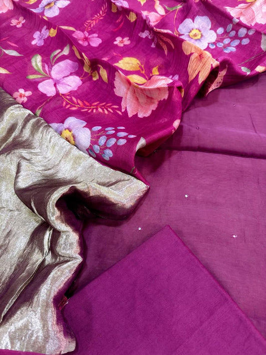 Chanderi Silk Suit