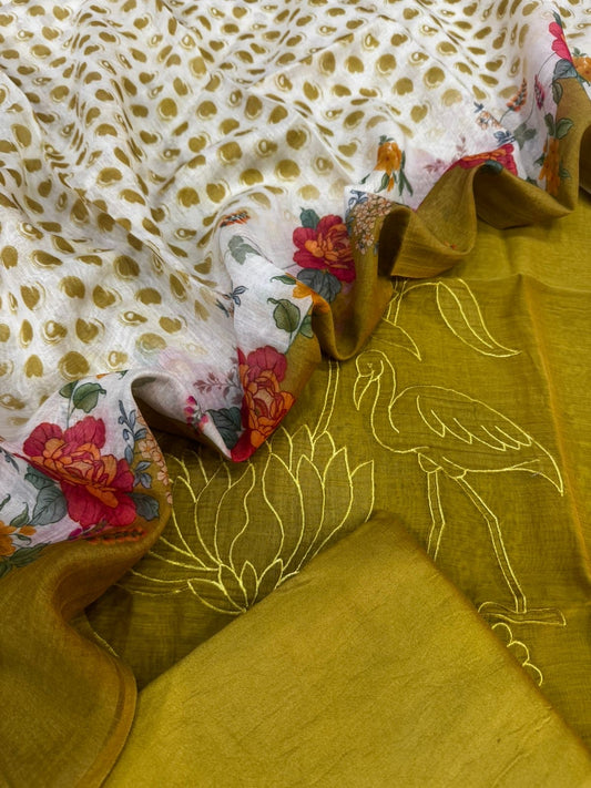 Mul Chanderi Silk Suit