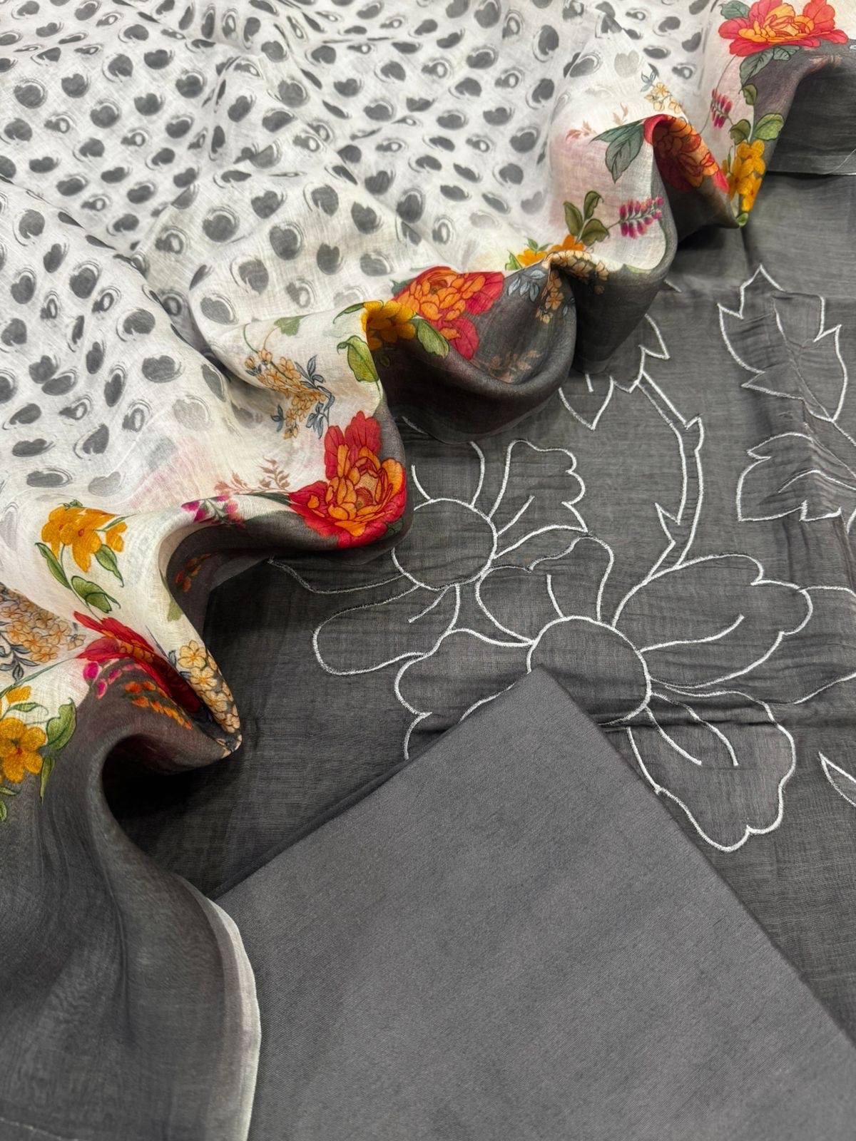 Mul Chanderi Silk Suit