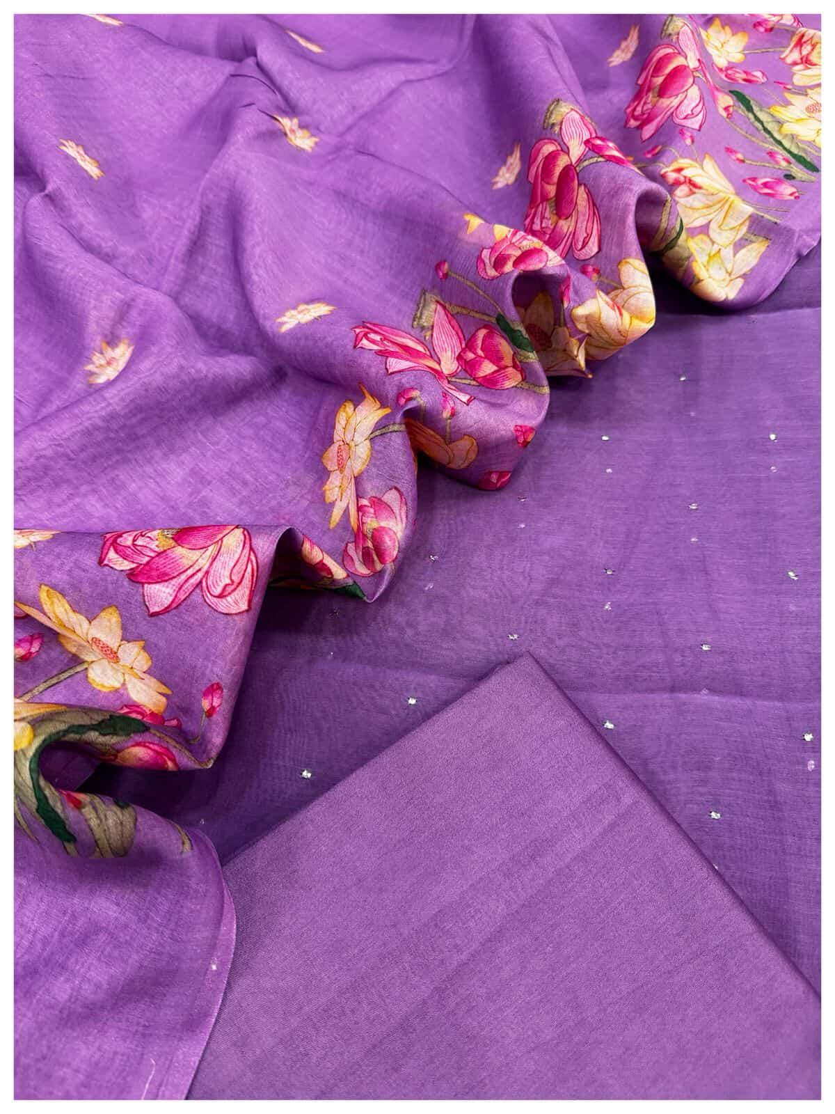 Mul Chanderi Silk Suits
